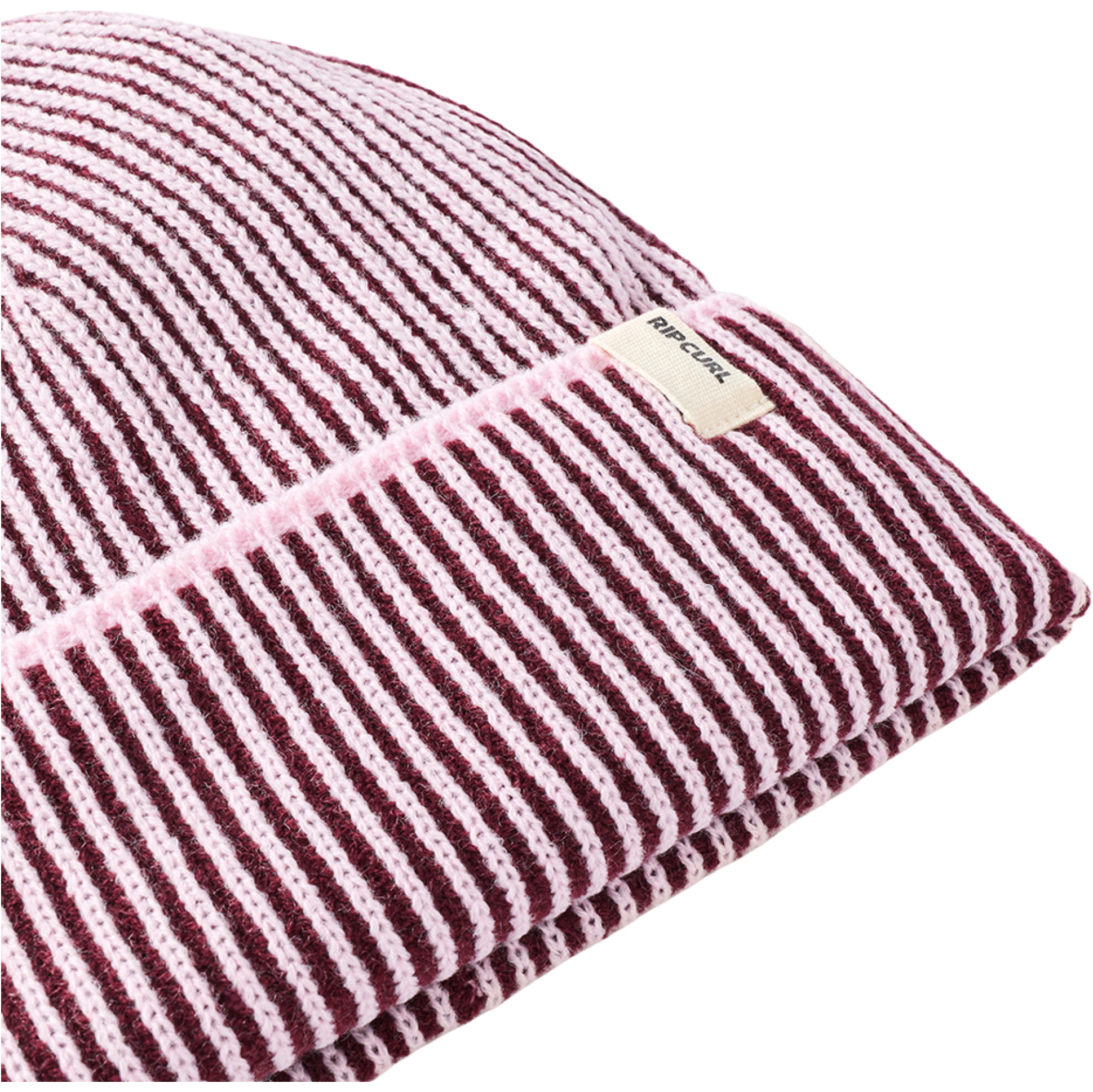 2026 Rip Curl Womens 2 Tone Ribbed Reg Beanie 06RWHE - Lilac / Plum